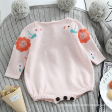 2020 OEM wholesale custom stylish jumpsuit for children knit baby wear 100% cotton breathable newborn sweater for kids